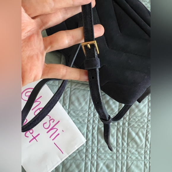 NWT Authentic YSL Yves Saint Laurent Toy LouLou Suede Navy - Picture 15 of 16